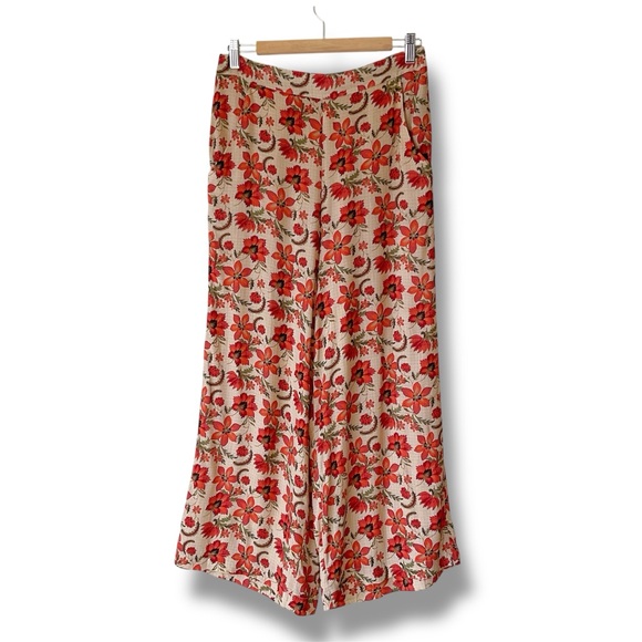 Jackson Rowe Vintage Floral Print Wide Leg Pants Size M - Picture 2 of 11